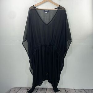 Swimsuits for all Kaftan Swimsuit Cover Semi sheer Black size 22/24